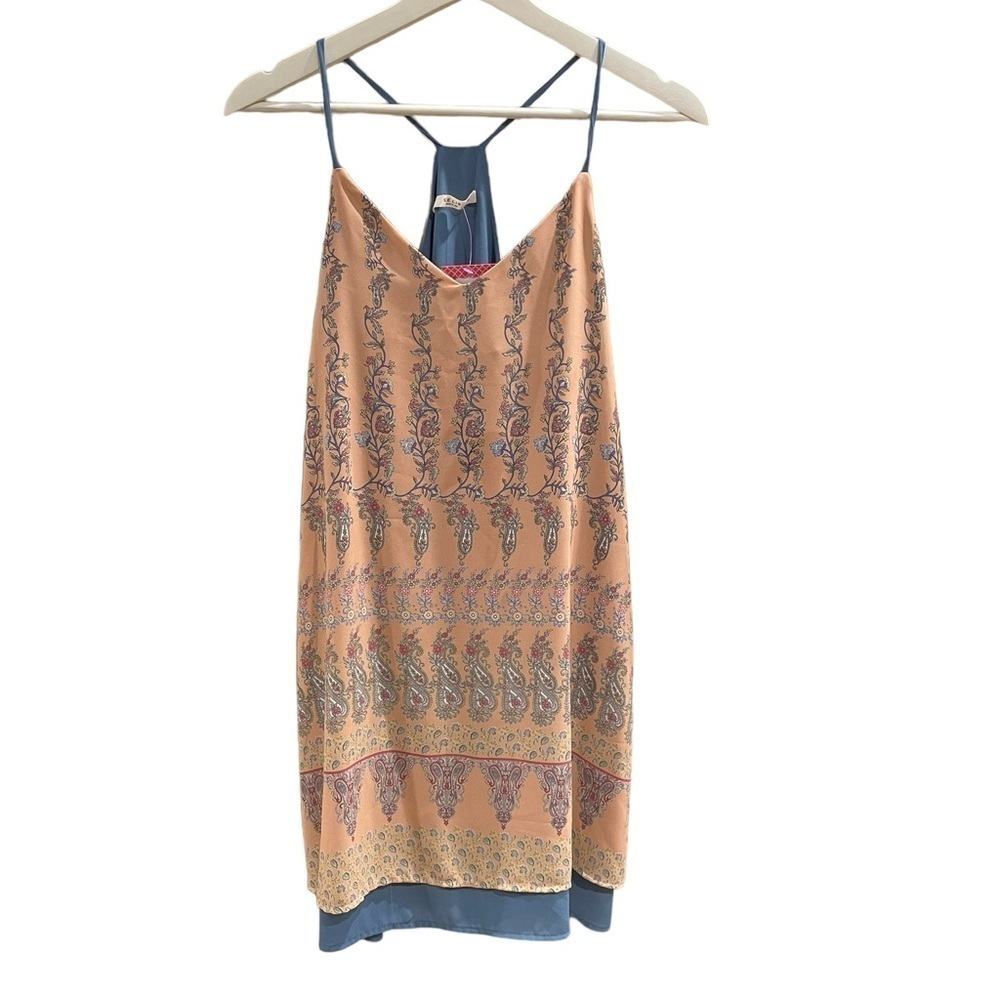 Le Lis Paisley Chiffon Mini Dress.